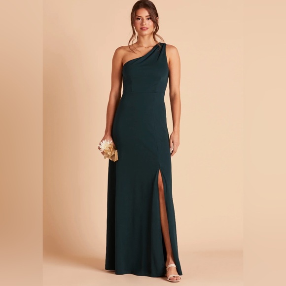 BIRDY GREY KIRA DRESS - Crepe Emerald - Bridesmaid Dress - Picture 1 of 10